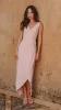Pamela V Neck Maxi Dress - Dusty Pink sold by Billy J
