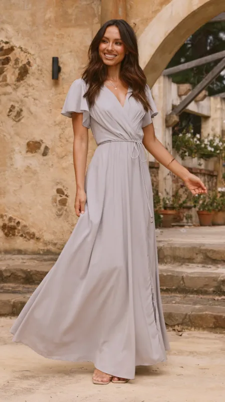 Charlize Maxi Dress - Silver sold by Billy J