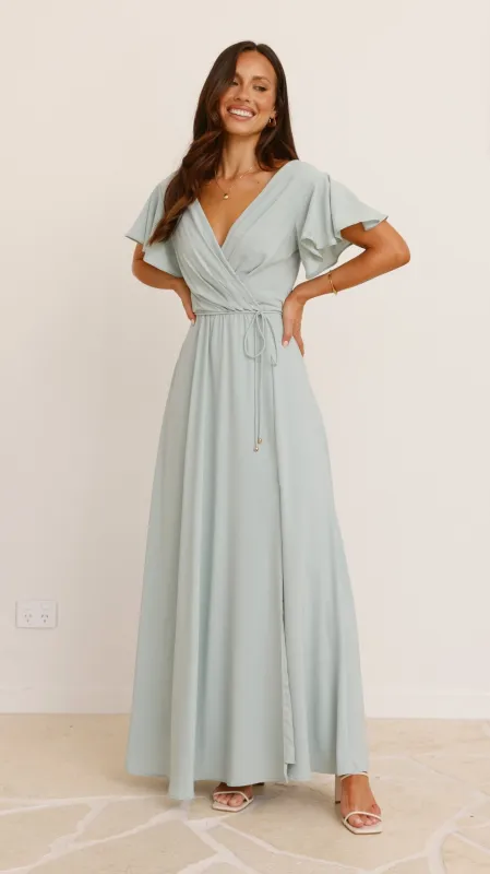 Charlize Maxi Dress - Sage sold by Billy J