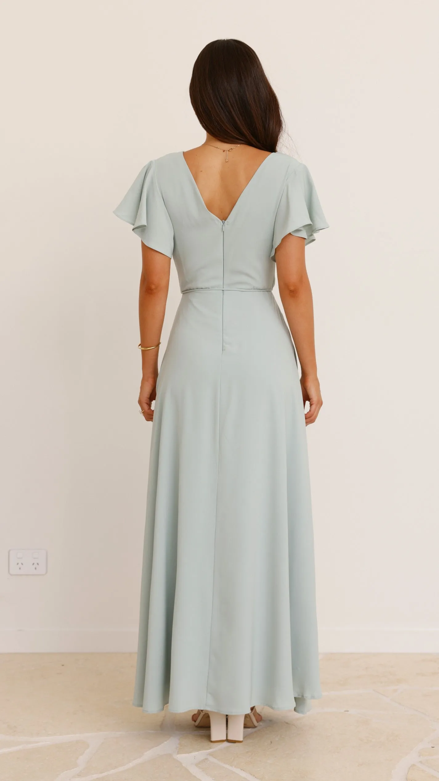 Charlize Maxi Dress - Sage sold by Billy J product image thumbnail 2