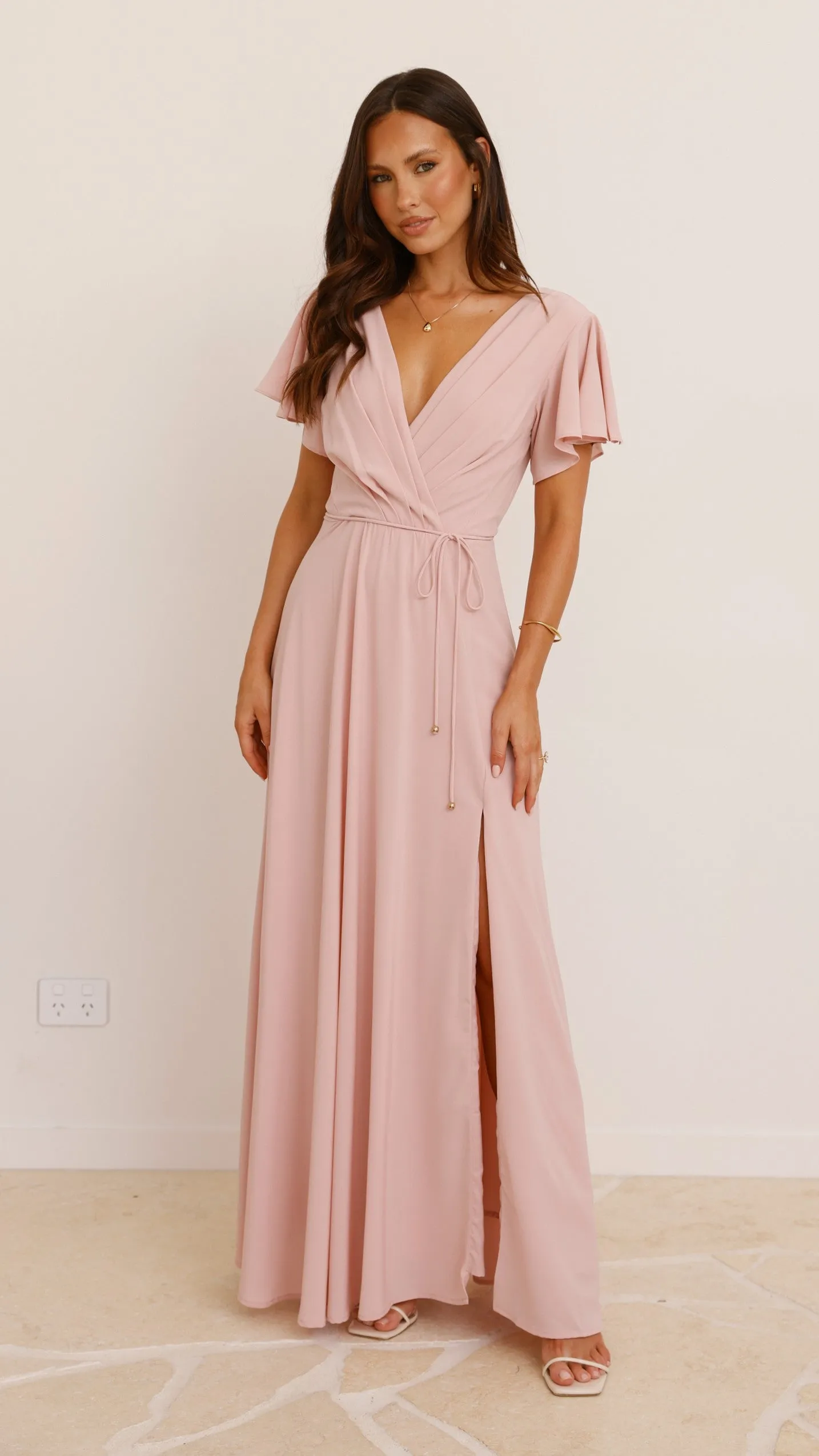Charlize Maxi Dress - Dusty Pink sold by Billy J