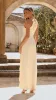 Genevieve Boat Neck Maxi Dress - Yellow sold by Billy J