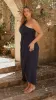 Clara One Shoulder Maxi Dress - Navy sold by Billy J