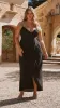 Charlotte Draped Maxi Dress -Black sold by Billy J