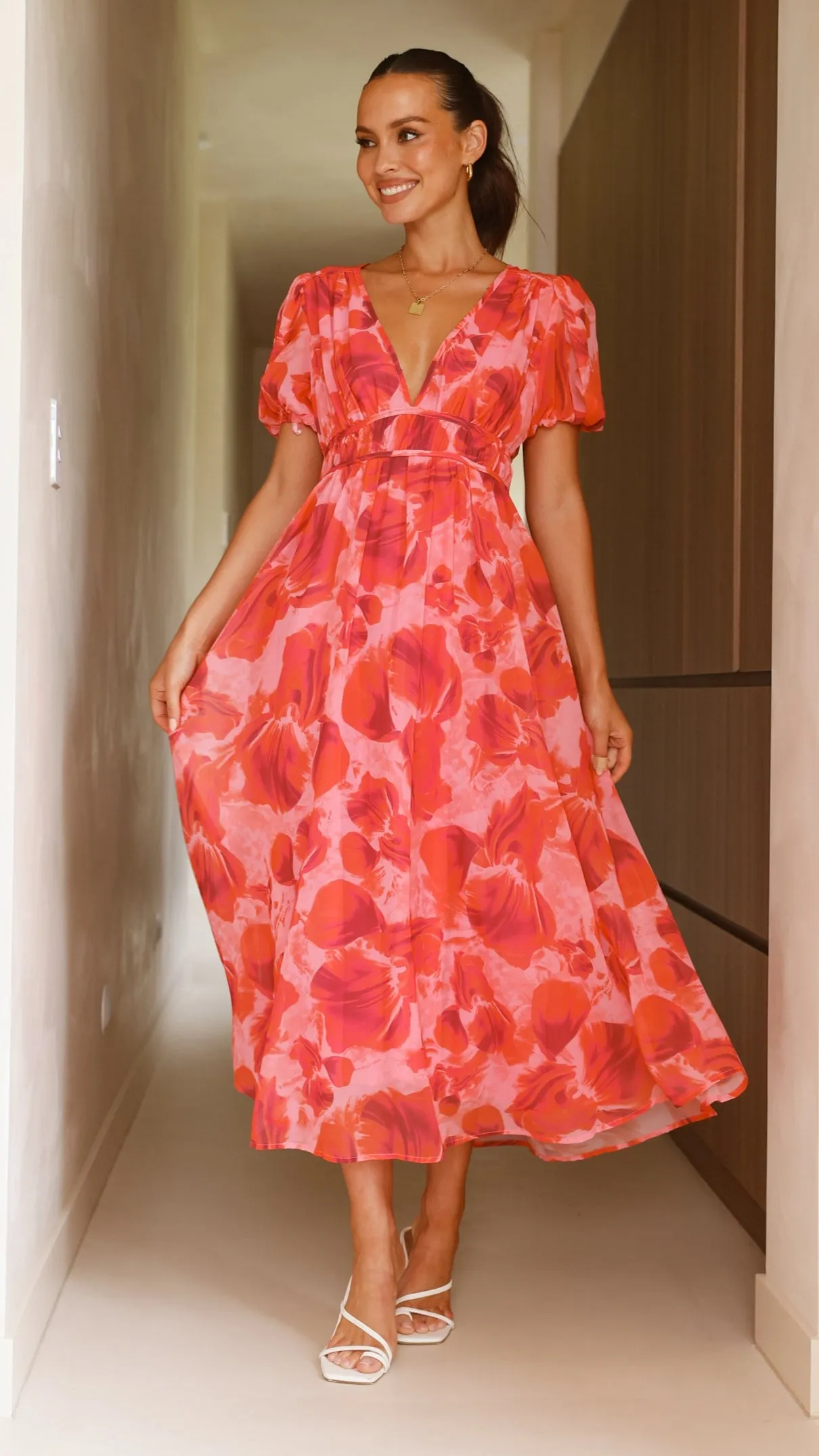 Ilah Maxi Dress - Red/Pink sold by Billy J product image thumbnail 5