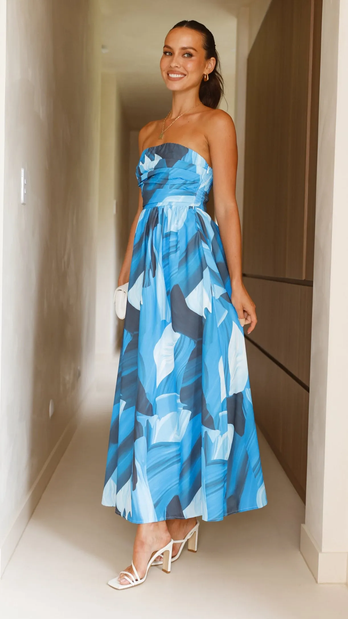 Tessah Maxi Dress - Blue Print sold by Billy J product image thumbnail 3