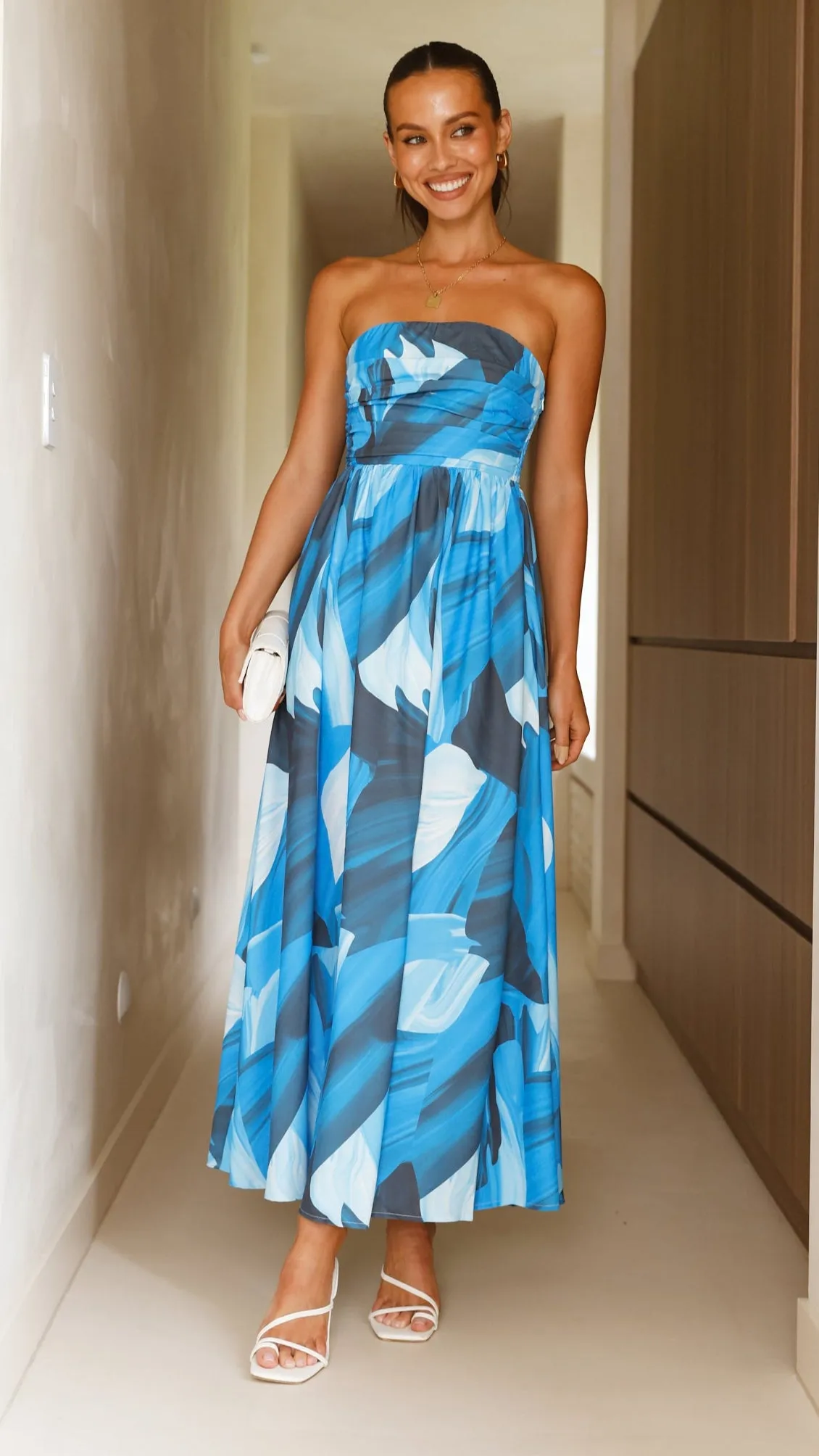 Tessah Maxi Dress - Blue Print sold by Billy J product image thumbnail 5