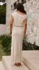 Helana Off Shoulder Maxi Dress - Oat sold by Billy J