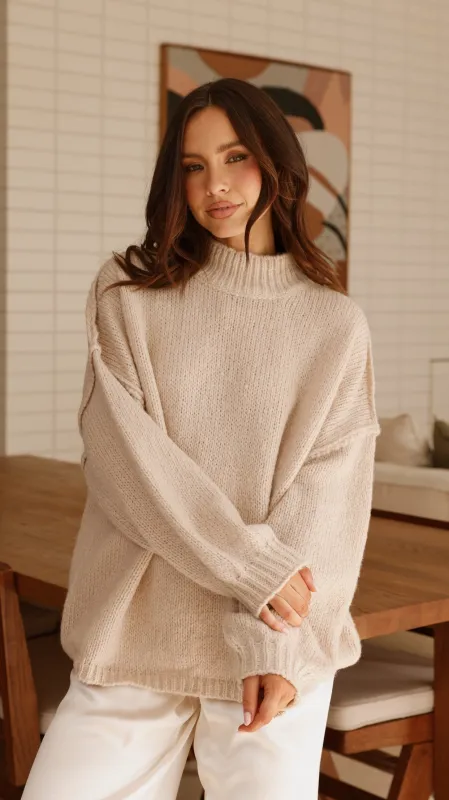 Savanna Knit Sweater - Beige sold by Billy J