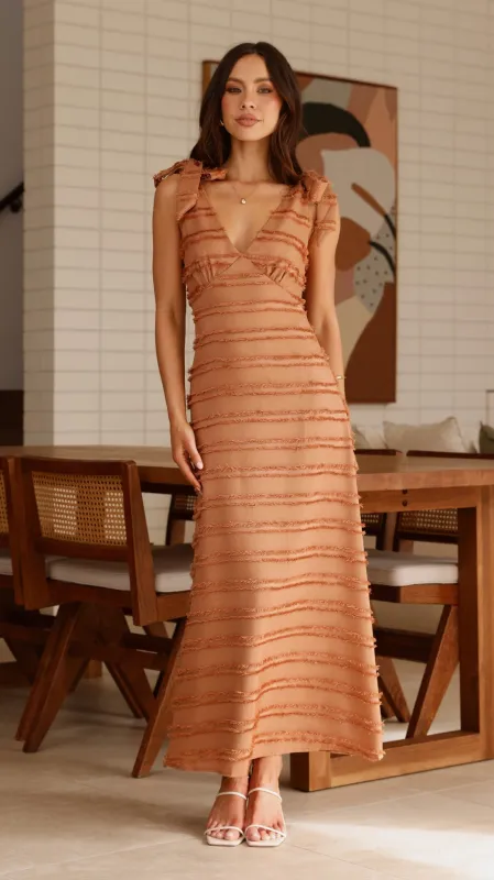 Dela Maxi Dress - Chocolate sold by Billy J