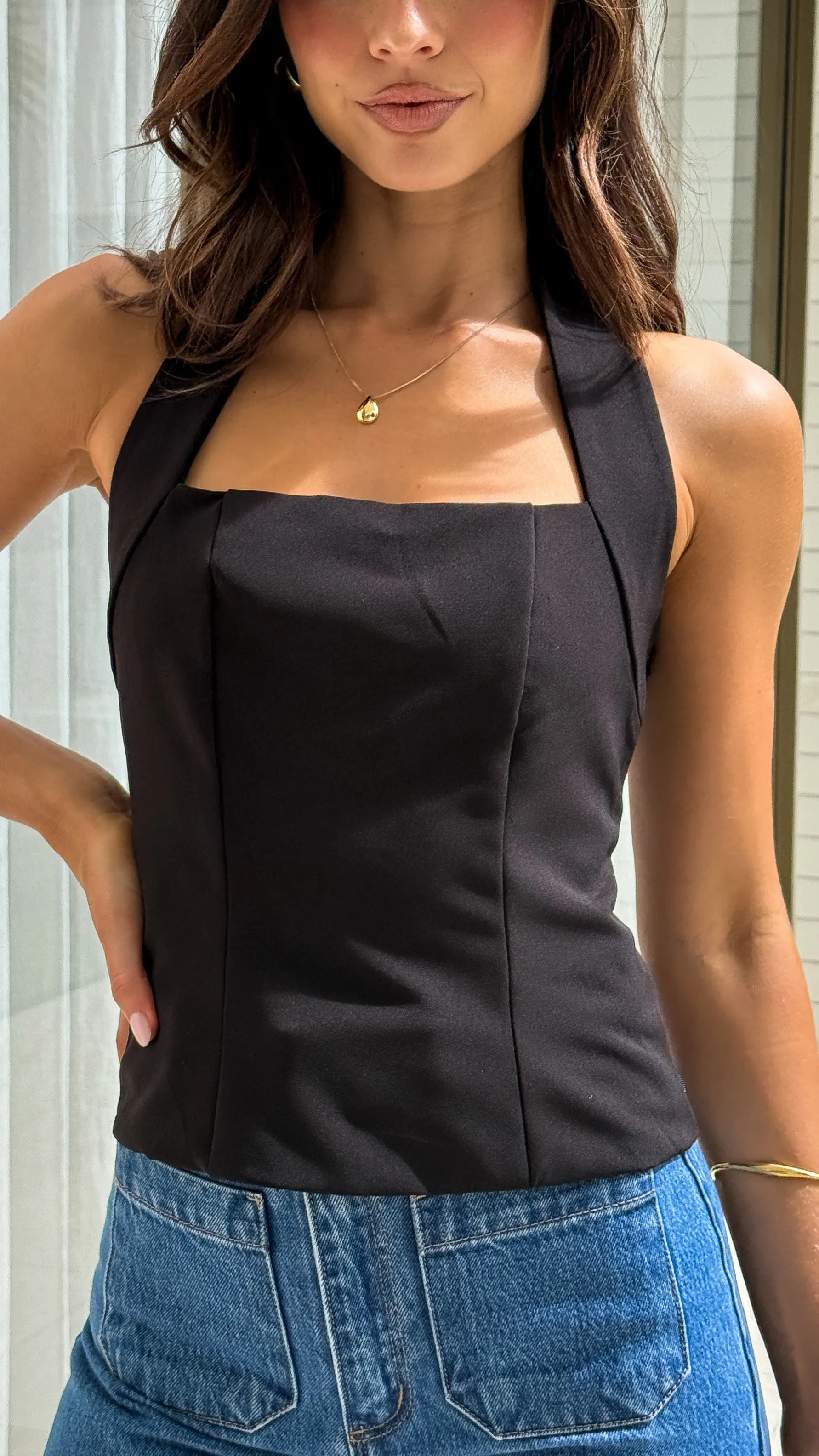 Darsha Halter Neck Top - Black sold by Billy J product image thumbnail 5