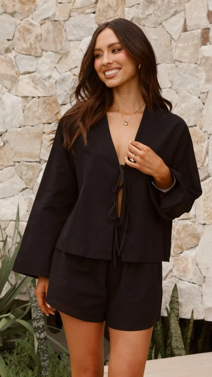 Iveena Top and Shorts Set - Black sold by Billy J