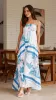 Kaethe Maxi Dress - White/Blue sold by Billy J