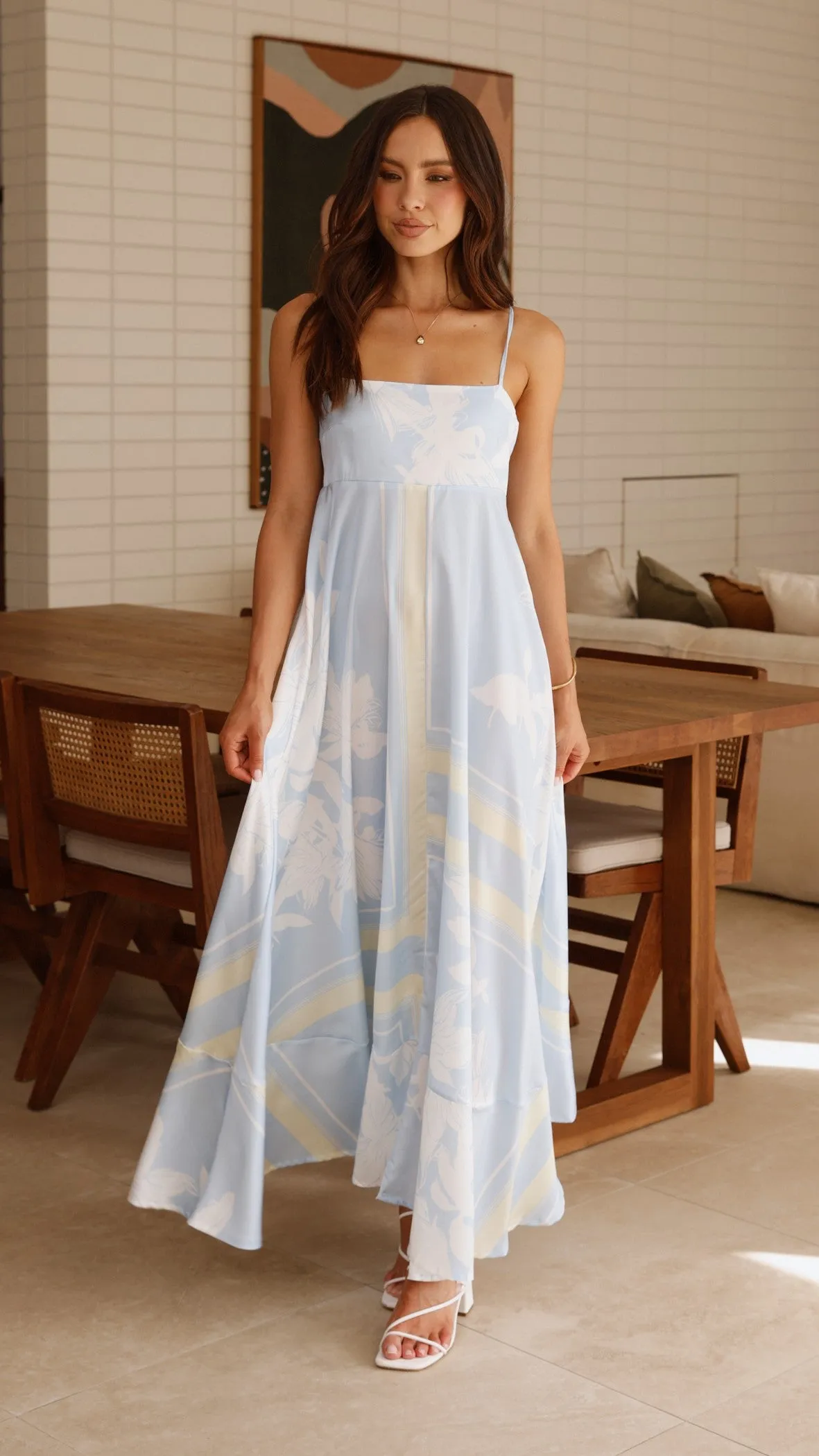 Kaethe Maxi Dress - Blue/Yellow sold by Billy J product image thumbnail 3