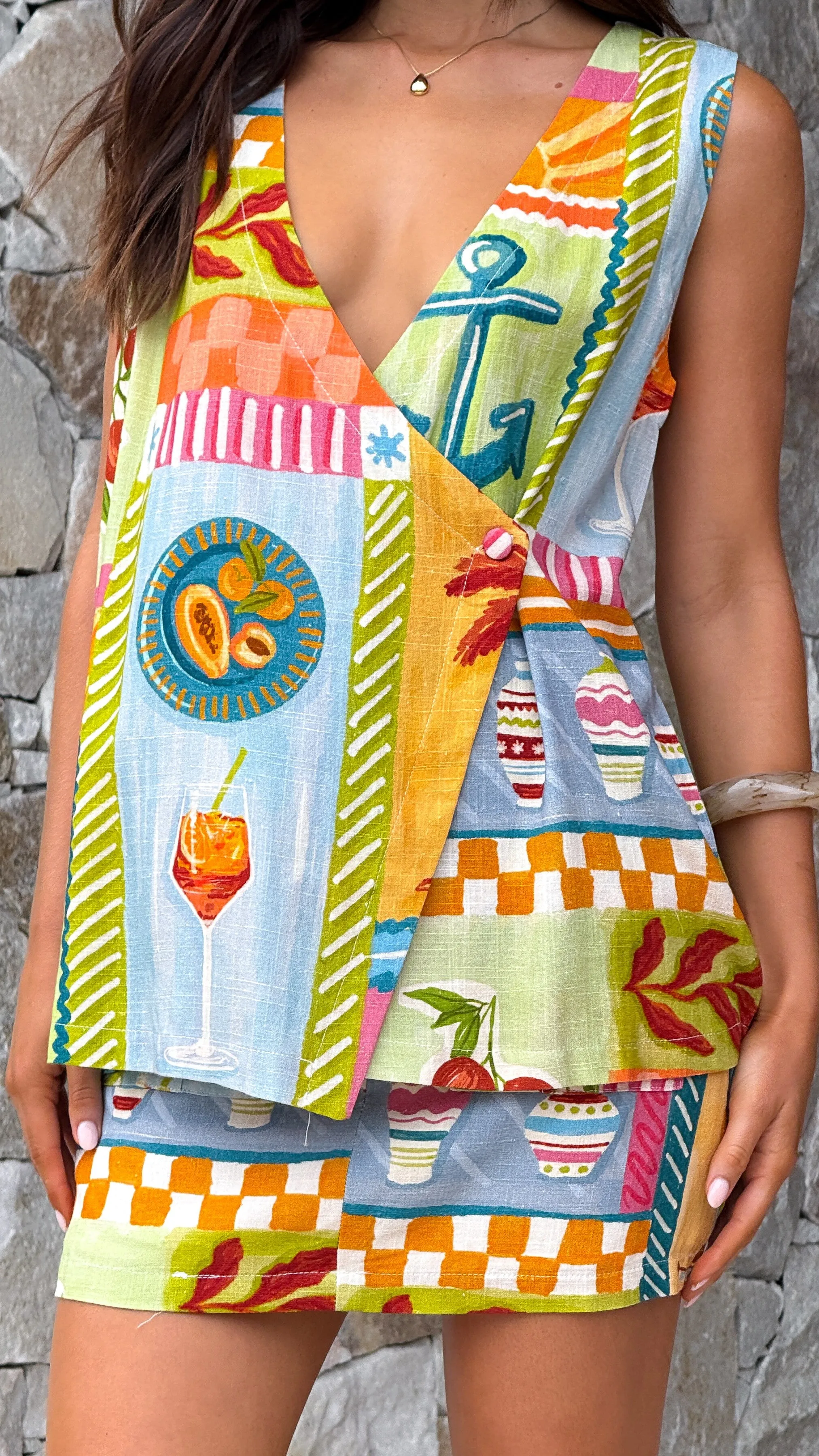 Marina Mini Skirt - Ashna Print sold by Billy J product image thumbnail 5