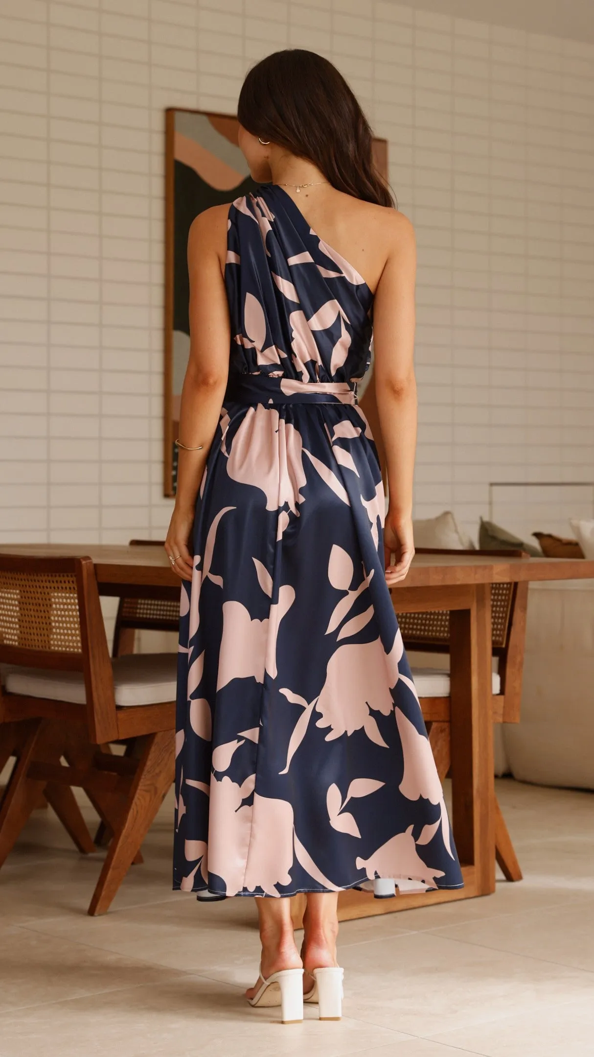 Hadas Maxi Dress - Navy/Pink Print sold by Billy J product image thumbnail 2