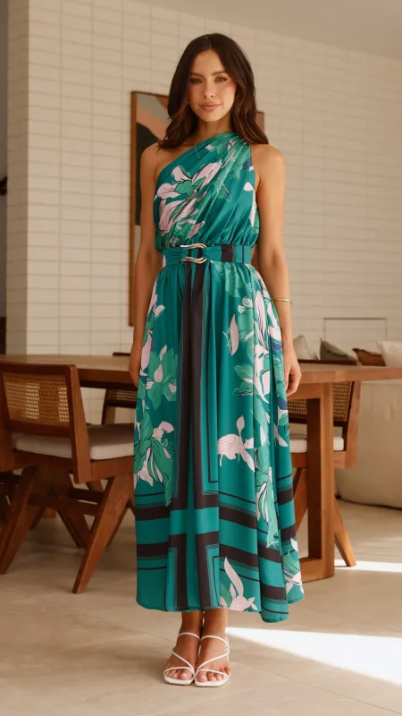 Hadas Maxi Dress - Green Print sold by Billy J