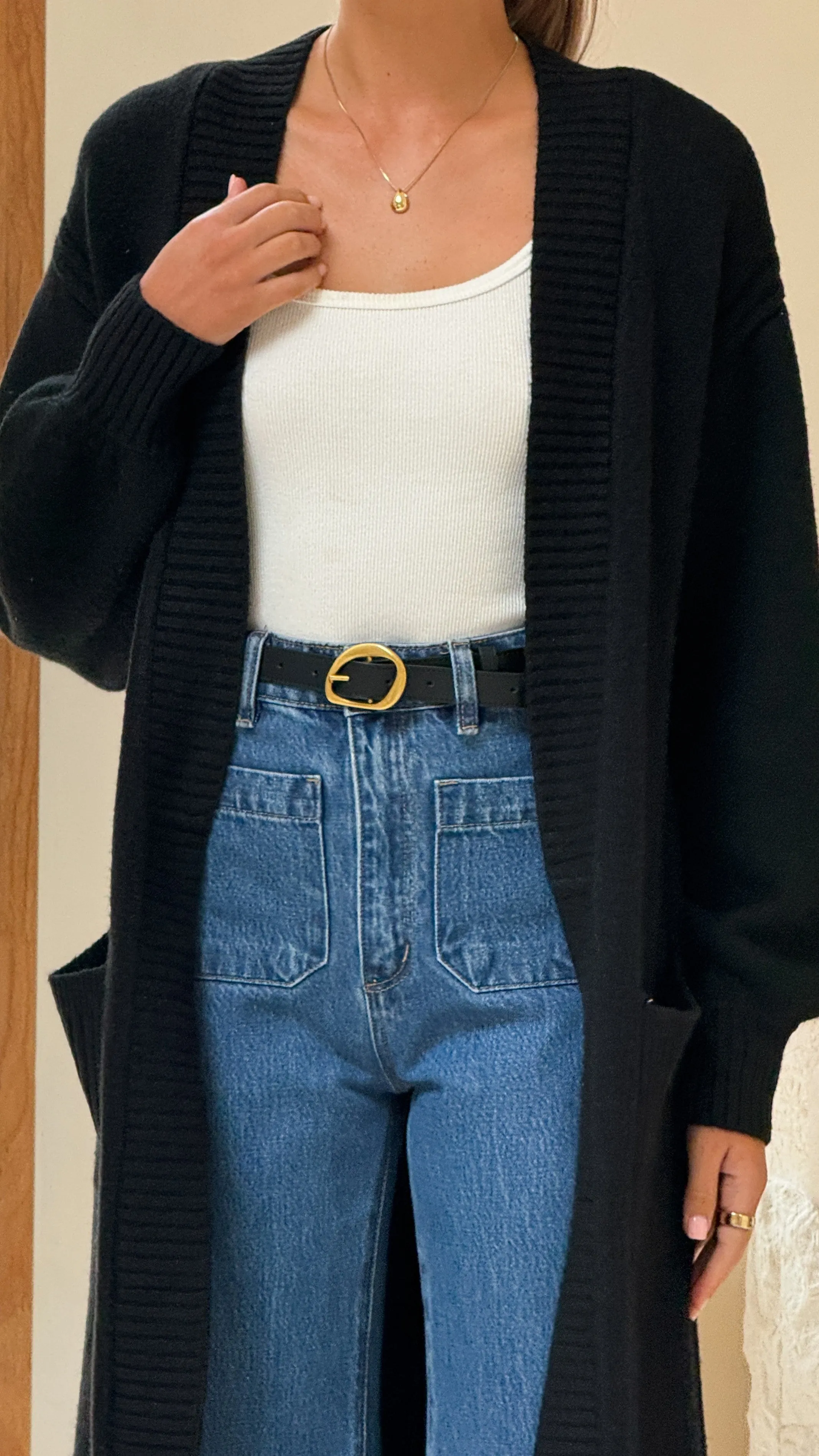 Sheera Longline Knit Cardigan - Black sold by Billy J product image thumbnail 3