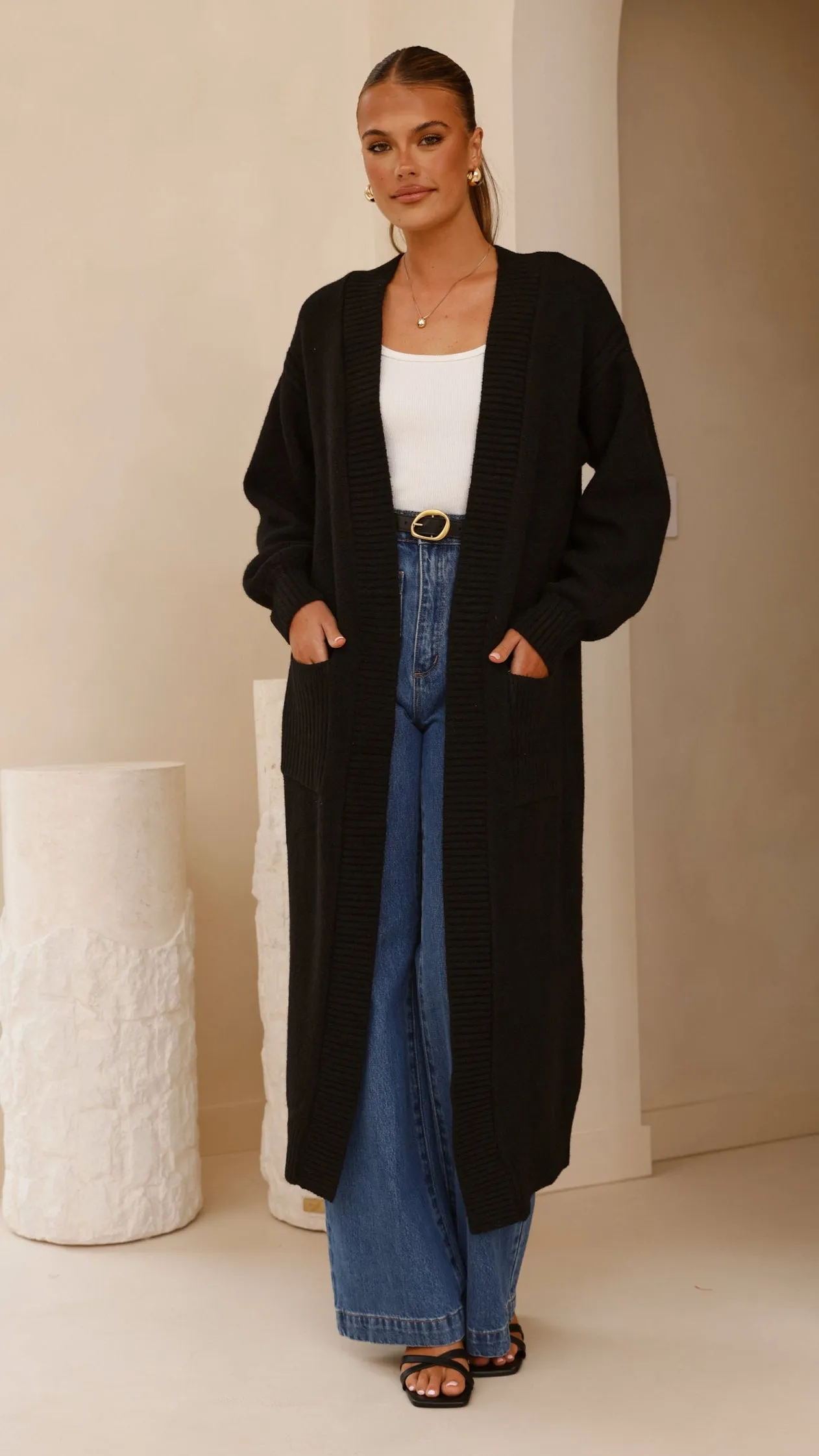Sheera Longline Knit Cardigan - Black sold by Billy J product image thumbnail 4