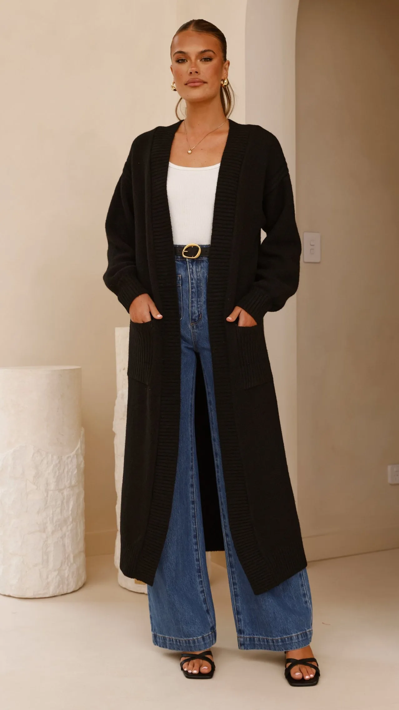 Sheera Longline Knit Cardigan - Black sold by Billy J product image thumbnail 5