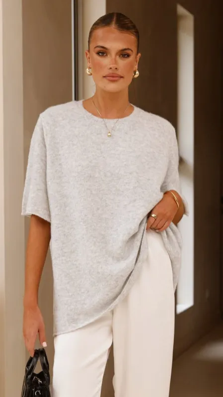 Tahlia Knit Top - Grey sold by Billy J