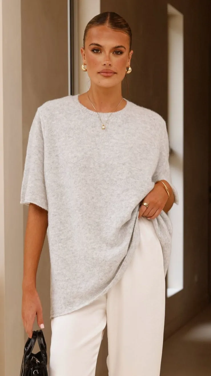 Tahlia Knit Top - Grey sold by Billy J