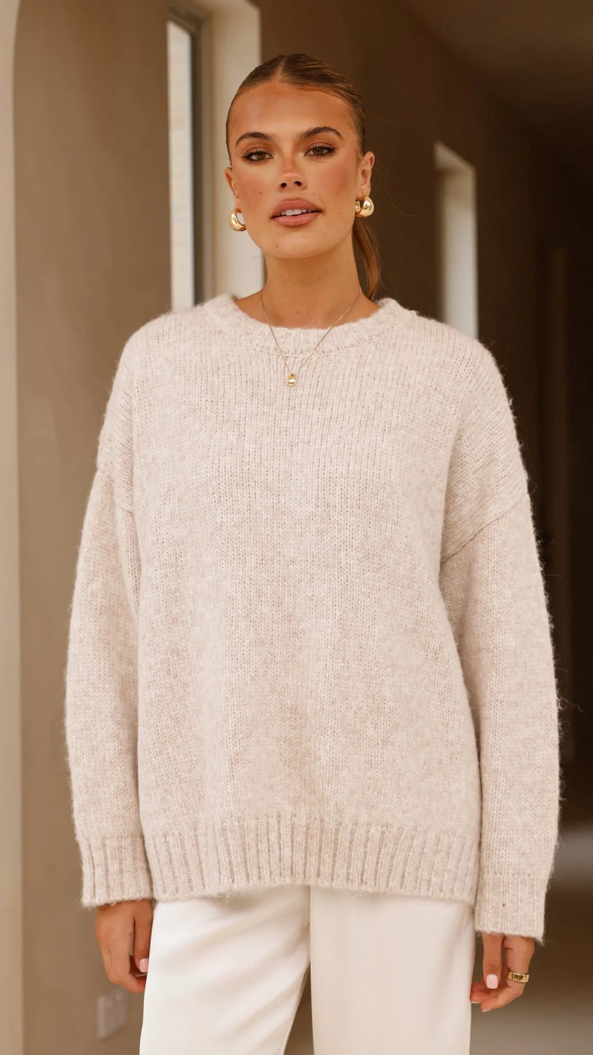 Mila Knit Jumper - Oatmeal sold by Billy J product image thumbnail 4