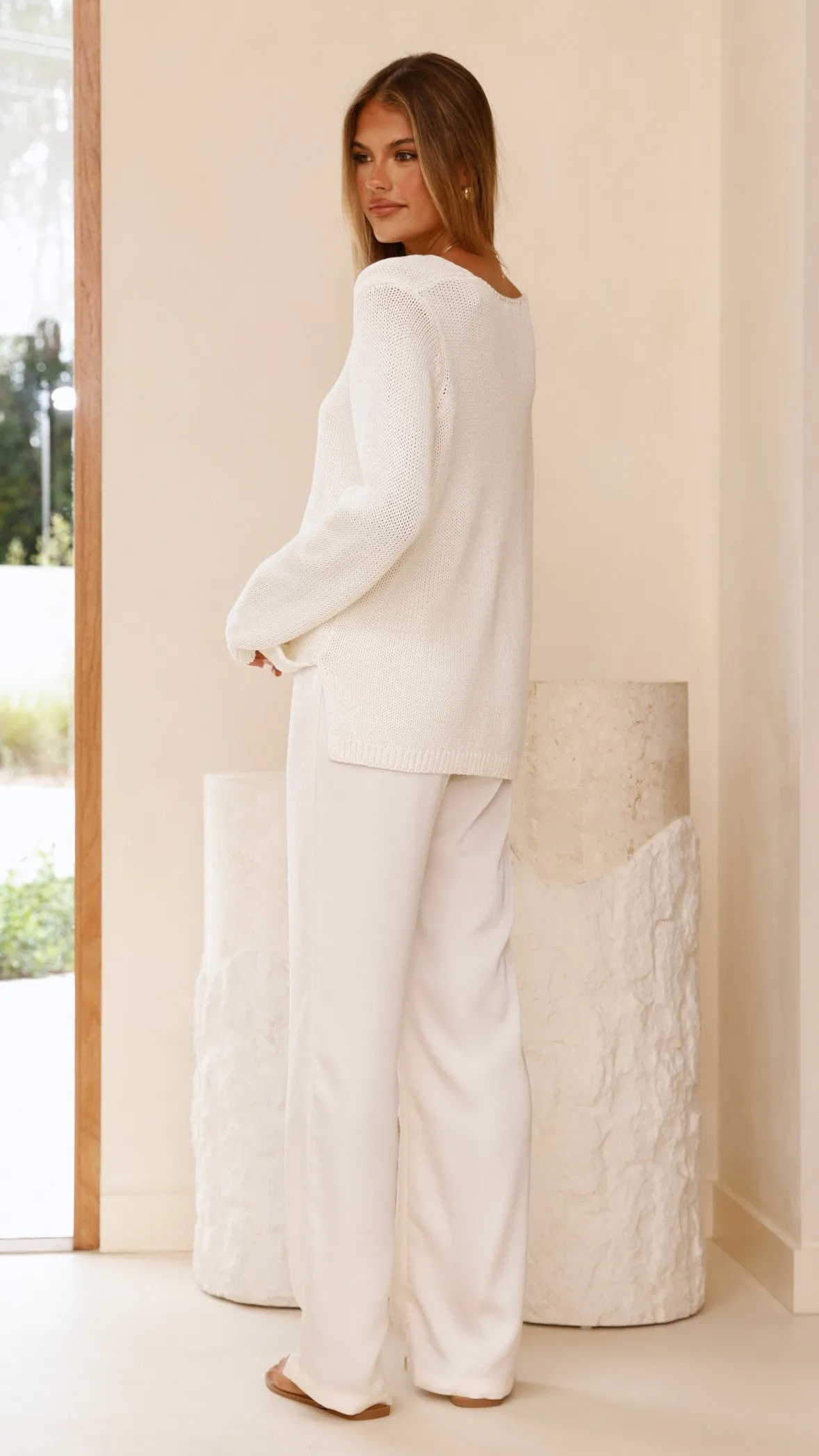 Elani Knit Sweater - Ivory sold by Billy J product image thumbnail 2