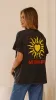 Le Soleil Acid Wash Tee - Black sold by Billy J