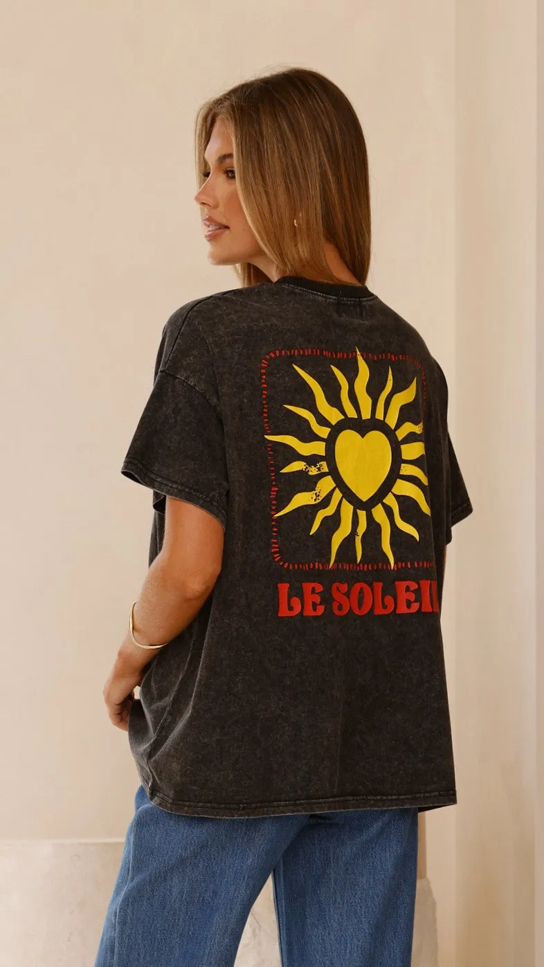 Le Soleil Acid Wash Tee - Black sold by Billy J product image thumbnail 2