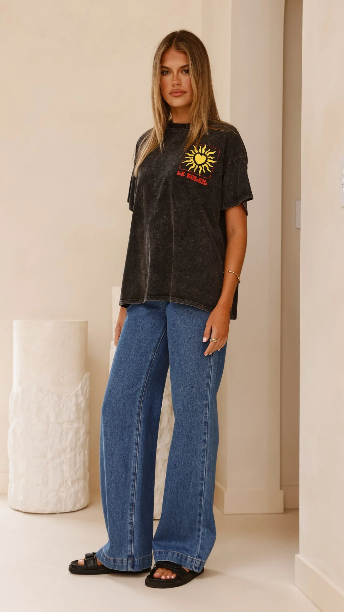 Le Soleil Acid Wash Tee - Black sold by Billy J product image thumbnail 3