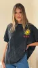 Le Soleil Acid Wash Tee - Black sold by Billy J