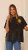 Le Soleil Acid Wash Tee - Black sold by Billy J