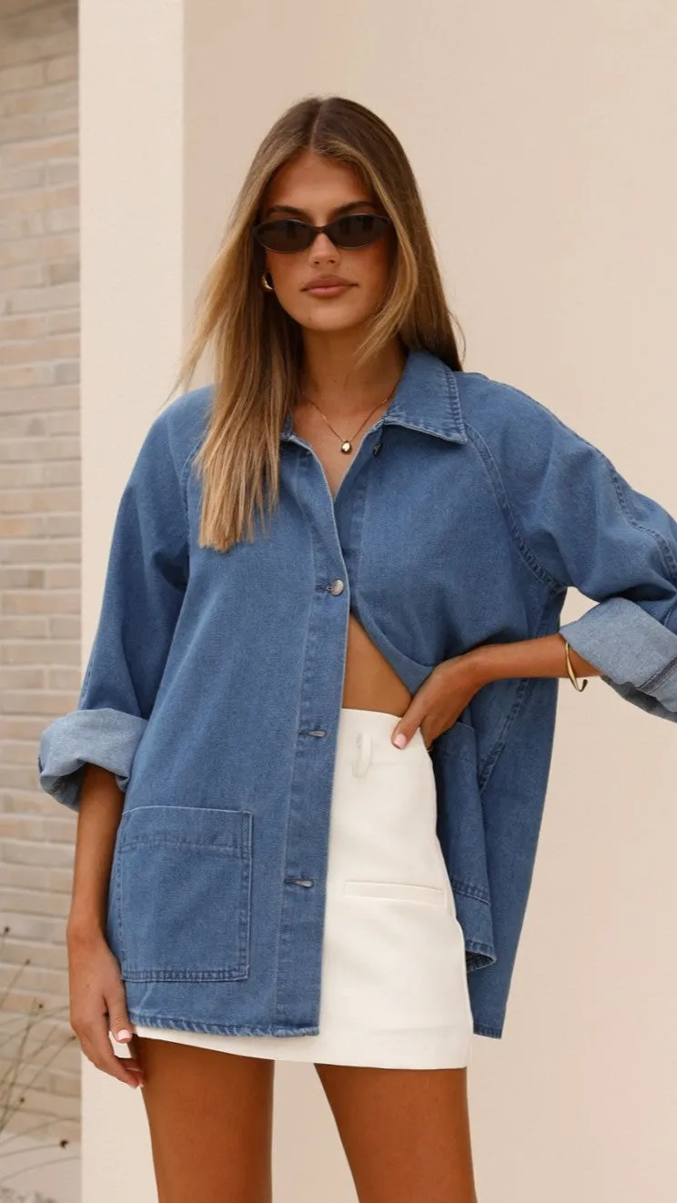 Laura Denim Jacket - Mid Wash sold by Billy J