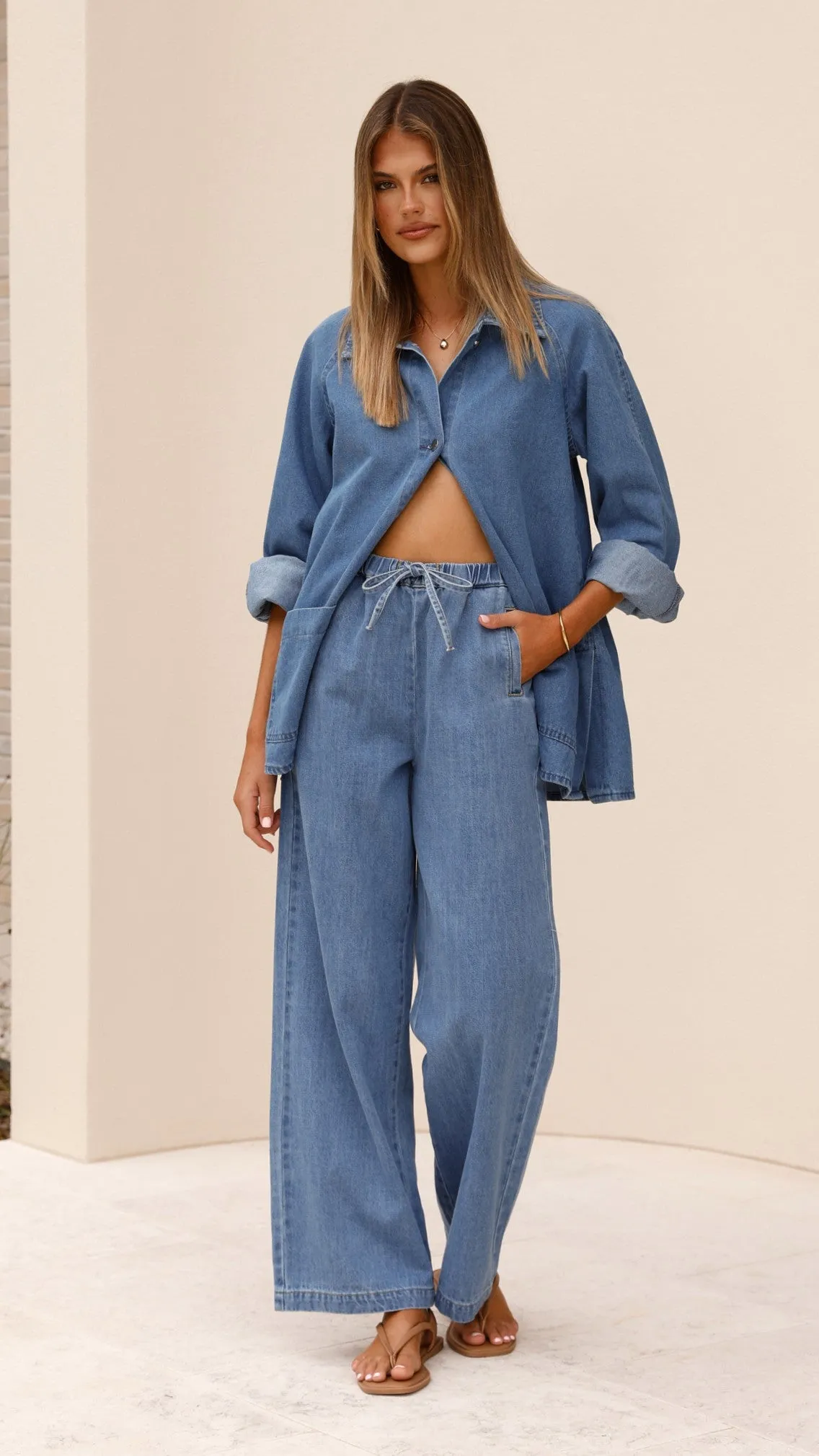 Darby Pant - Mid Blue Denim sold by Billy J product image thumbnail 4