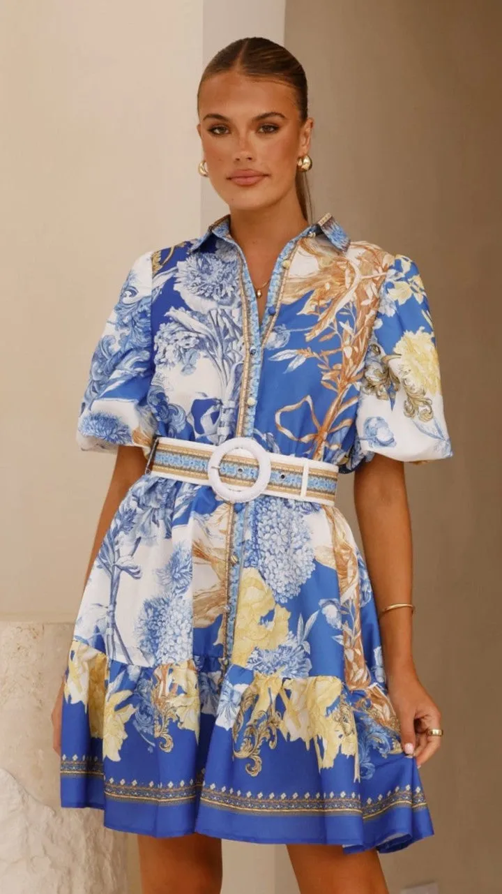 Kalliope Mini Dress - Blue Doll sold by Billy J