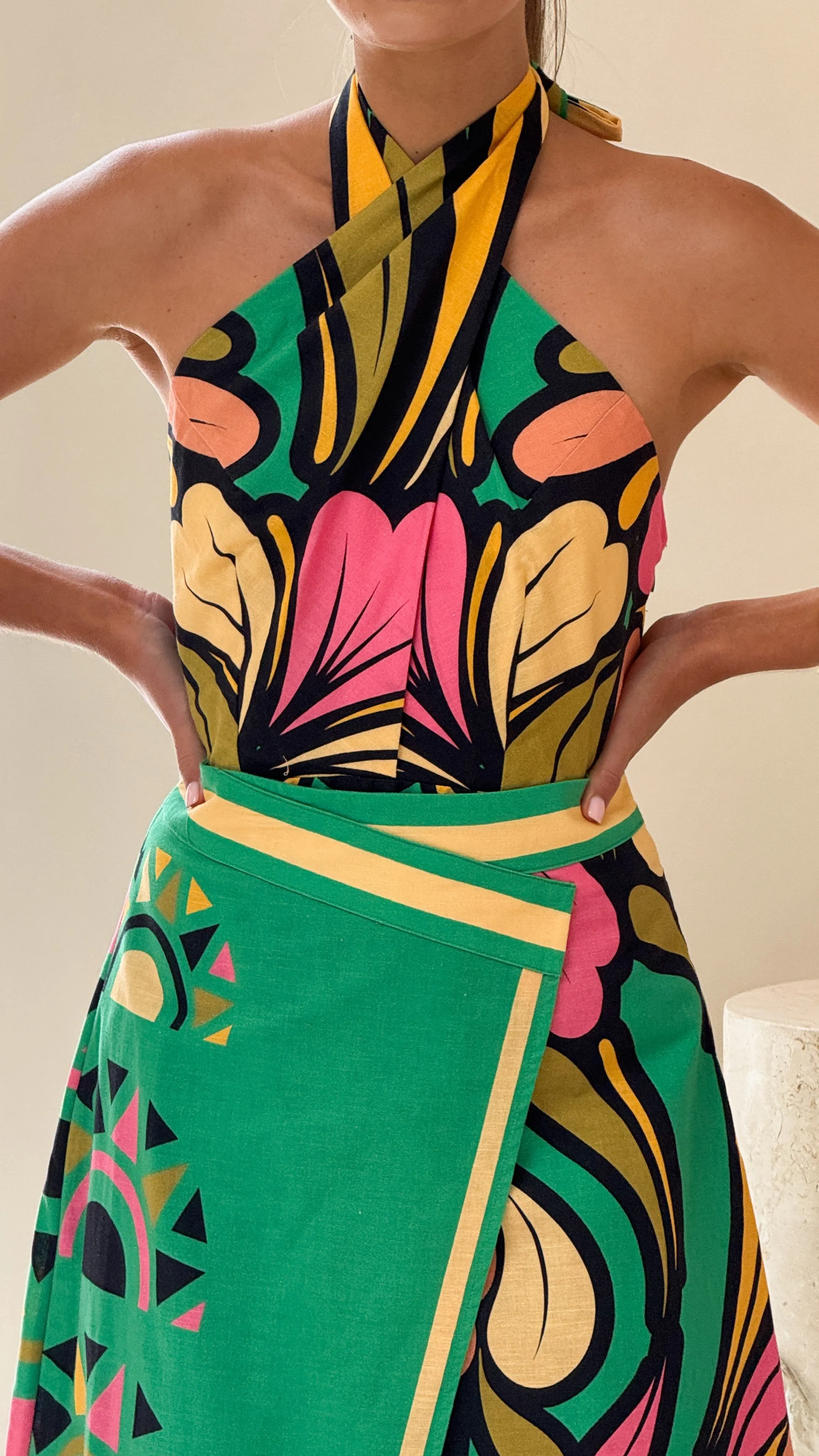 Portugal Twist Halter Top - Apple sold by Billy J product image thumbnail 4