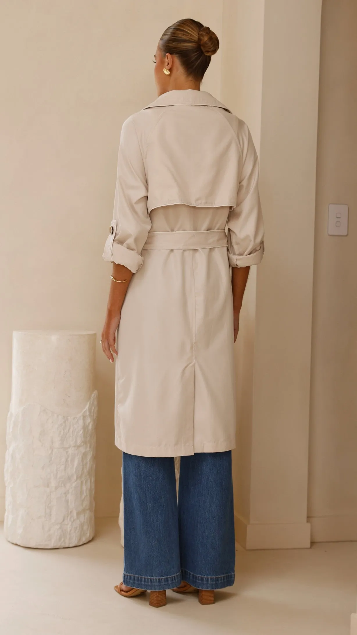 Rylie Trench Coat - Sand sold by Billy J product image thumbnail 2