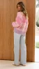 Talulah Knit Cardigan - Pink Print sold by Billy J