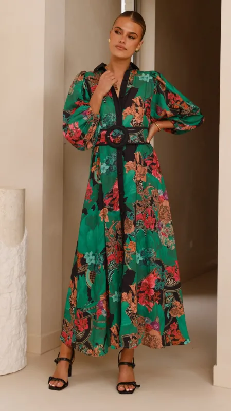 Lucinda Maxi Dress - Green sold by Billy J
