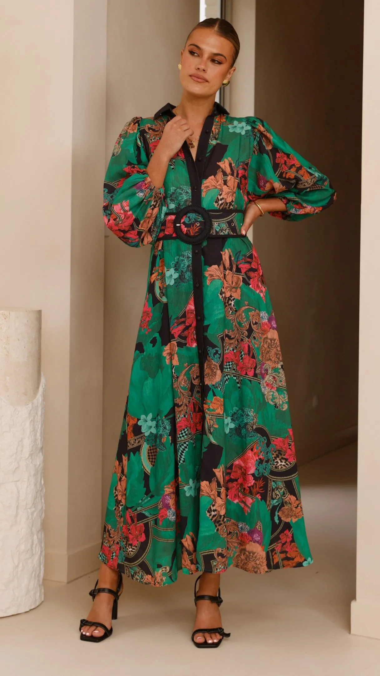 Lucinda Maxi Dress - Green sold by Billy J