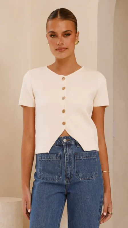 Calile Top - Cream sold by Billy J