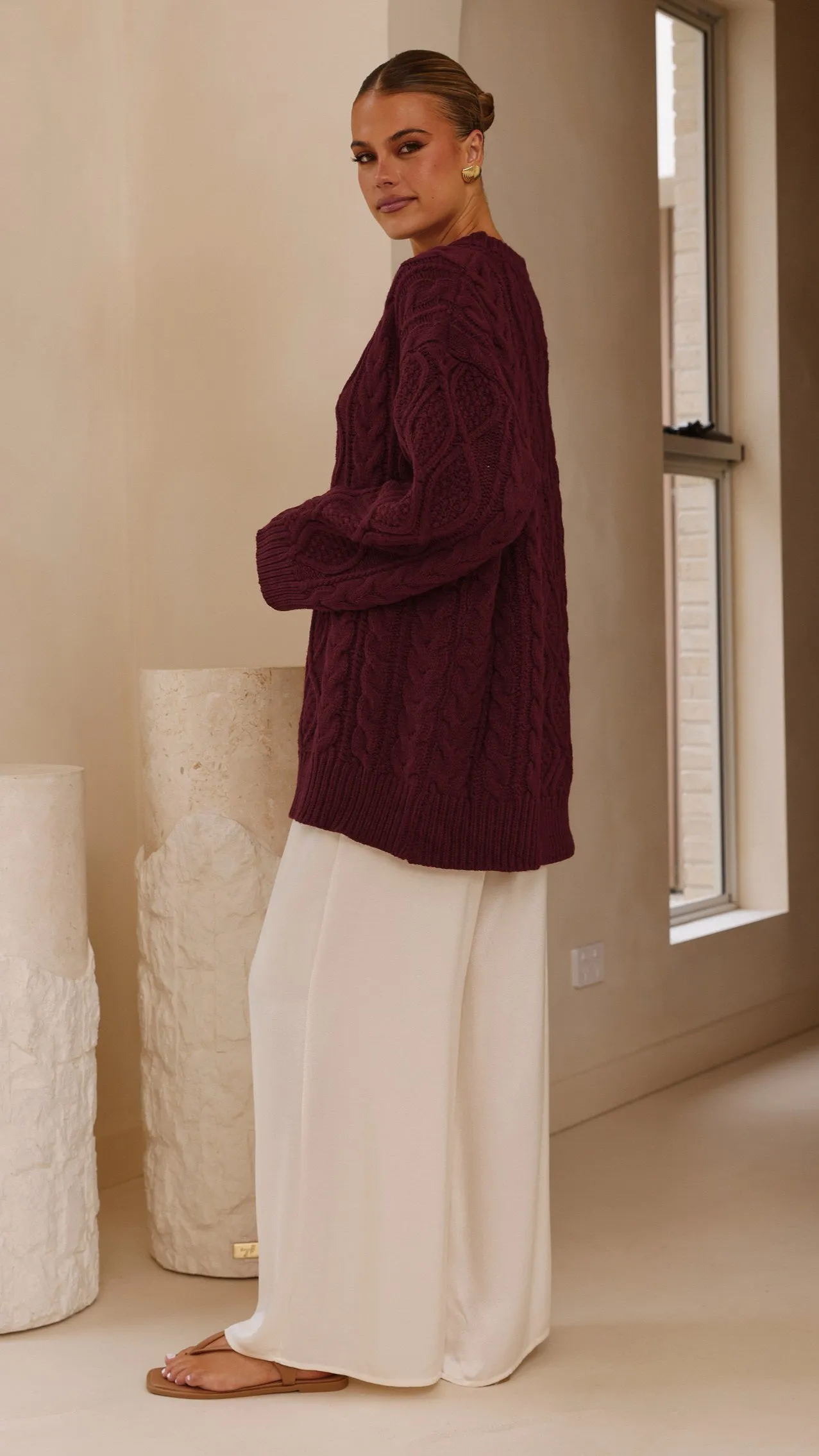 Luna Knit Sweater - Merlot sold by Billy J product image thumbnail 3