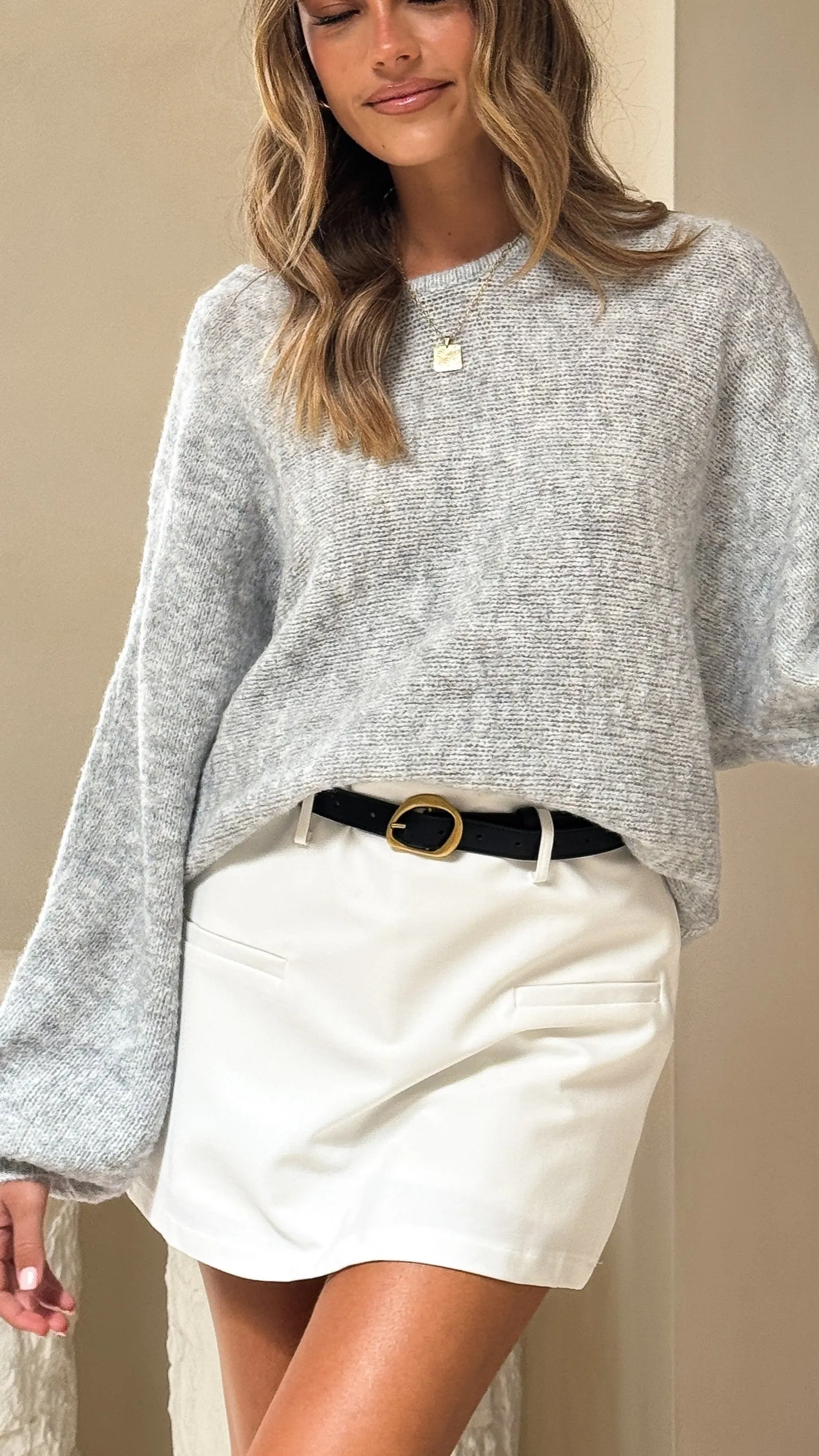 Isabella Knit Sweater - Grey sold by Billy J product image thumbnail 4