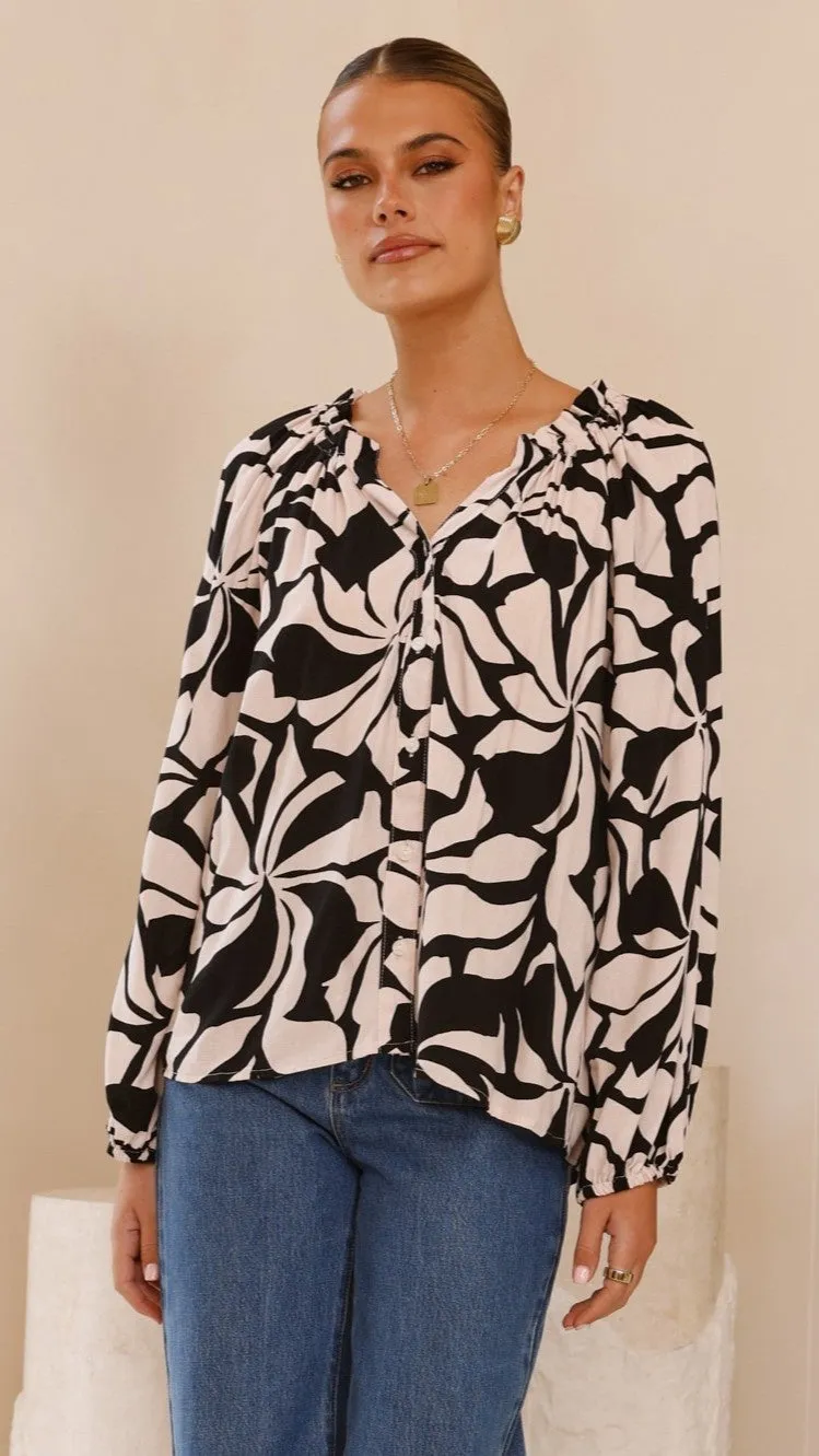 Addison Top - Black/Beige sold by Billy J product image thumbnail 3