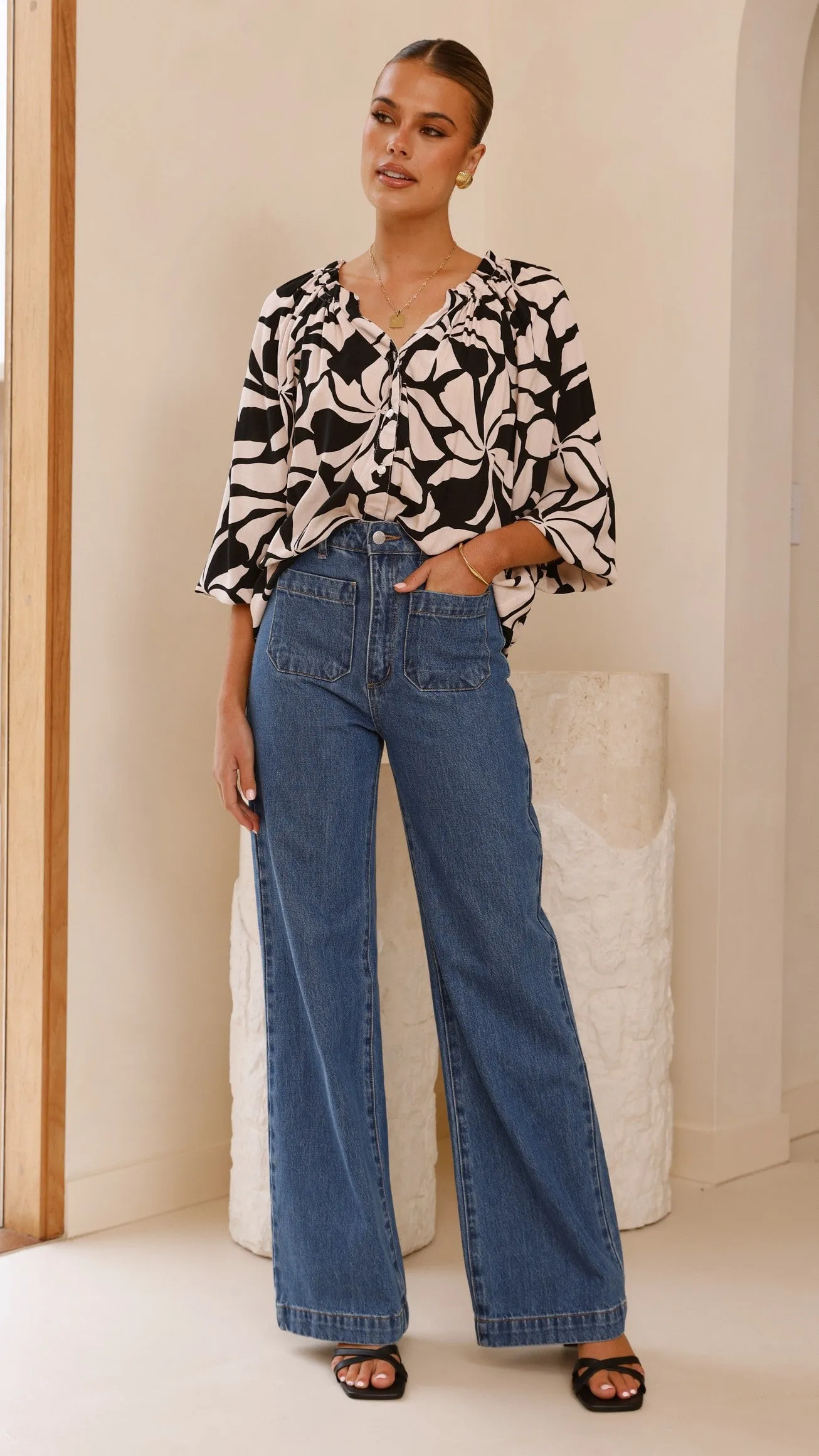 Addison Top - Black/Beige sold by Billy J product image thumbnail 4