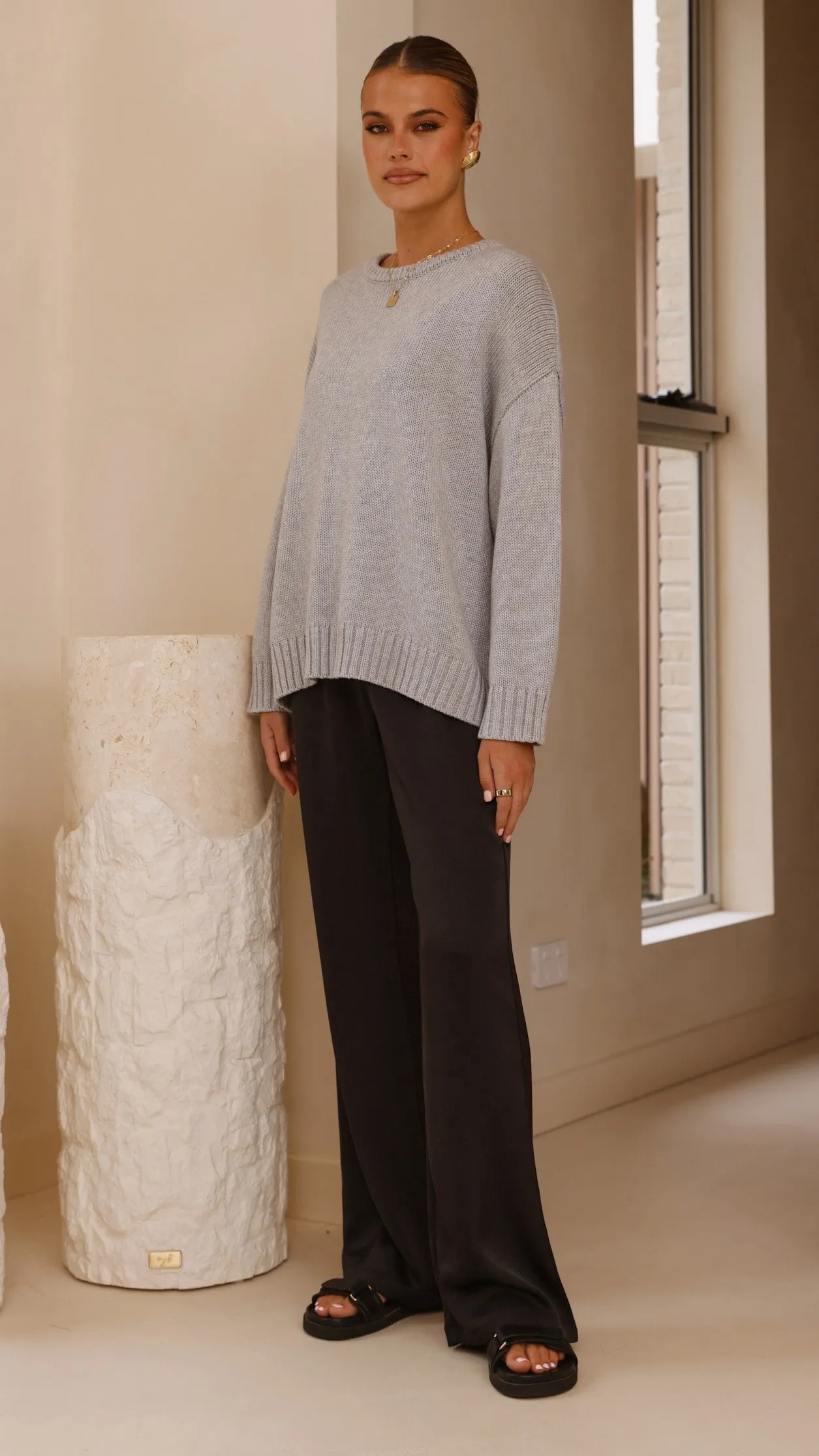 Dara Knitted Sweater - Grey sold by Billy J product image thumbnail 3