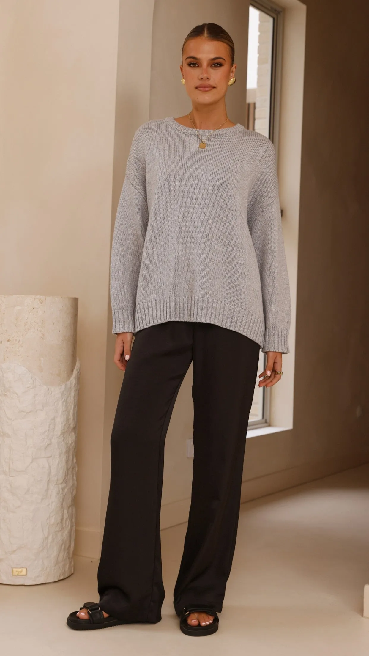 Dara Knitted Sweater - Grey sold by Billy J product image thumbnail 5