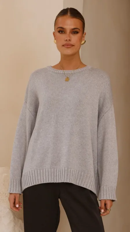 Dara Knitted Sweater - Grey sold by Billy J