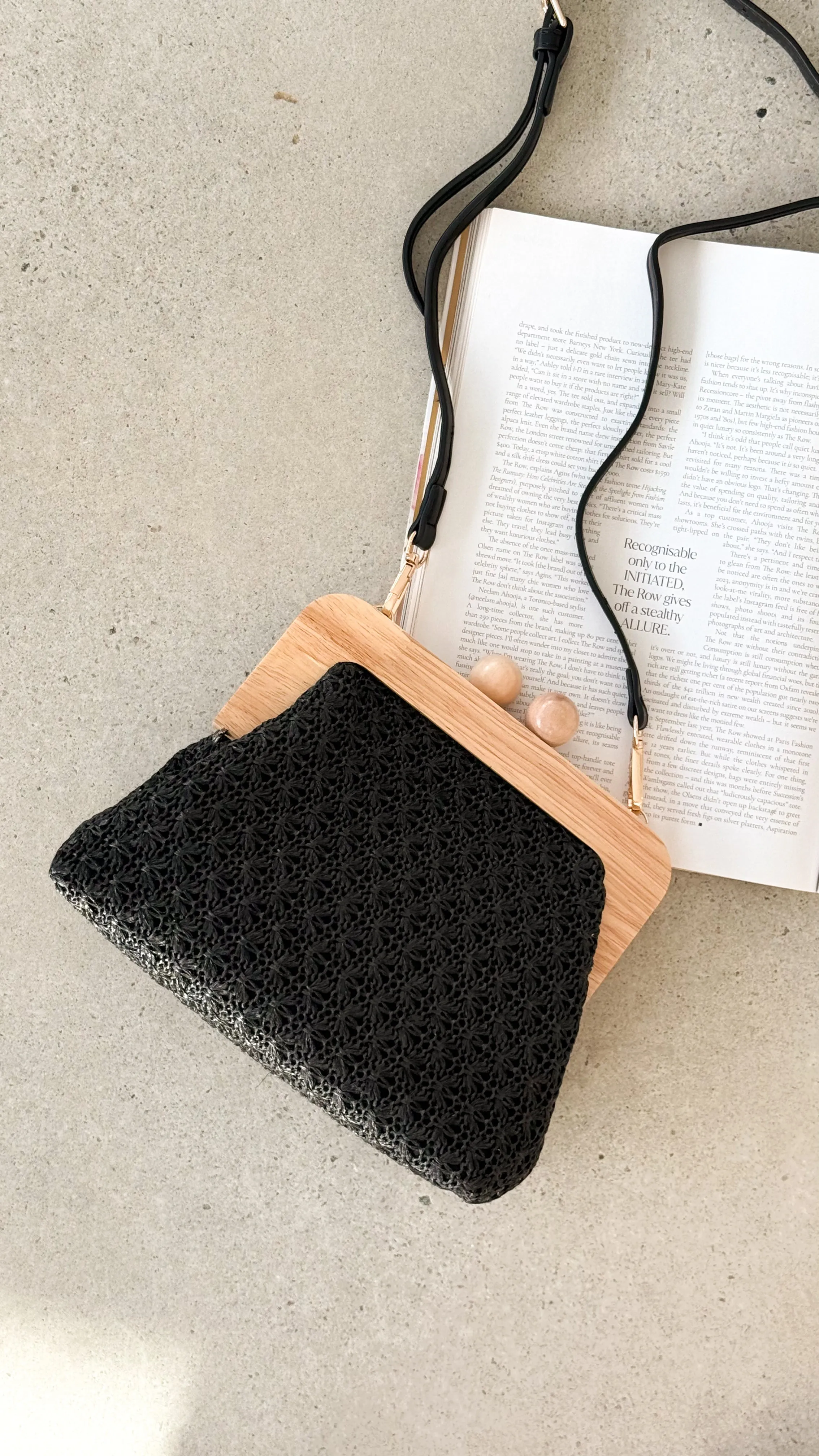 Nelly Weave Timber Clutch - Black sold by Billy J product image thumbnail 5